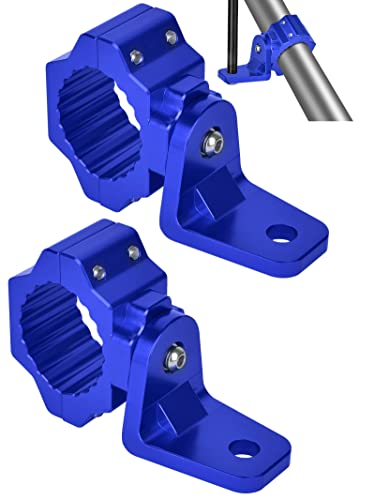 ZIDIYORUO UTV Whip and Spot Light Mount, 360 Rotating Flag Hole, Aluminium Alloy, 1.75" to 2" Roll Cage (2 PCS Blue) - color: Blue, size: 2 pcs