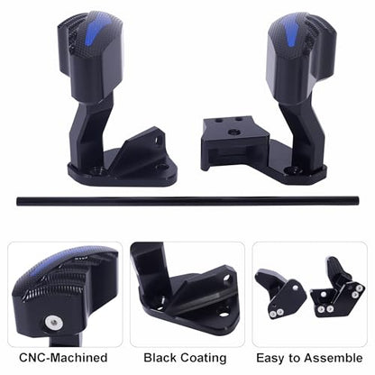 CNC Engine Frame Sliders Cover for SUZUKI Hayabusa GSX1300R GSXR 1300 2021-2023 Gen 3 Motorcycle Engine Crash Bunds Pads Slider Protector Cover Falling Protection Guard for GSX-R1300, Black