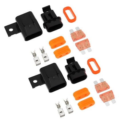 2 Sets 2 Pin 40A Fuse Connection Socket Kit Suitable for Passenger Cars Motorcycles Ships - size: 40A