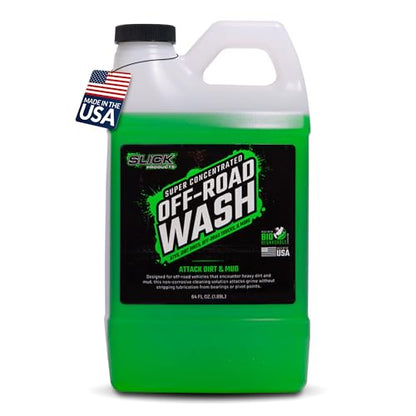 Slick Products Total Off-Road Wash Super Concentrate – Thick Foaming Car Wash Soap with Hybrid-Ceramic Formula for Dirt Bikes ATV UTV Trucks Jeeps and More – Foam Cannon Ready – 64 oz