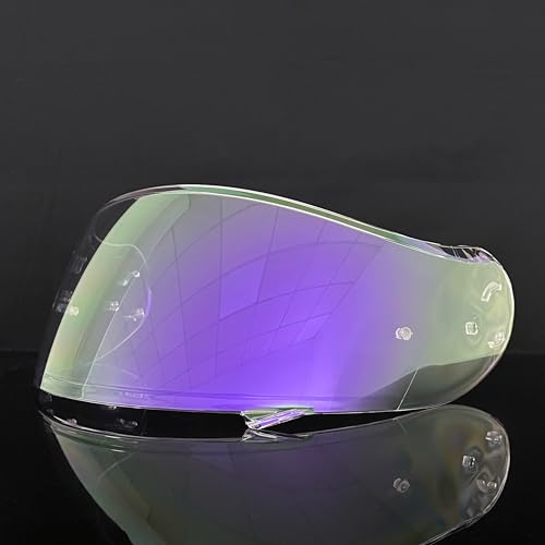 Neotec 2 Helmet Visor Replacement for,CNS-3 UV Protection Helmet Face Shield Compatible with SHOEI Neotec 2(Revo Clear Purple-Day and Night Use) - color: Revo Clear Purple-day and Night Use