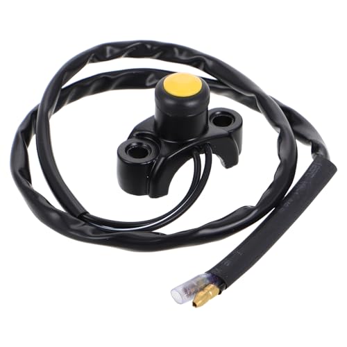 ABOOFAN Motorcycle Handlebar Multi-Function Switch with Yellow Waterproof Push Button, Headlight and Horn Control Compatible with Off-Road Bikes and Atvs, Replacement Engine Stop Start