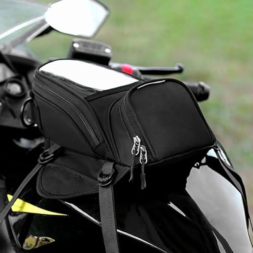 Motorcycle Tank Bag for Benelli Leoncino 500 BJ500, Water-Resistant Motorcycle Gas Tank Bag with Touchscreen Phone Pocket Motorbike Storage Bag for Touring Riders Gear,B - color: B