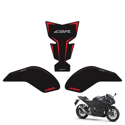 Tank Pad Sticker For CBR400R CBR500R Thermal Insulation, Damage Prevention, Coating Protection,The Fuel Tank Pad, CBR400R Accessories,CBR500R Accessories (Gray text on black background C) - color: Gray text on black background C