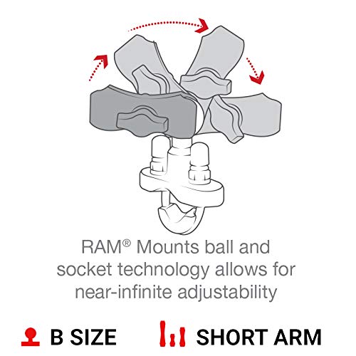 RAM MOUNTS Motorcycle Handlebar Phone Mount with U-Bolt Base, X-Grip Universal Cell Phone Holder with Short Arm for Bike, ATV, Scooter RAM-B-149Z-A-UN10U - style: Large Phones