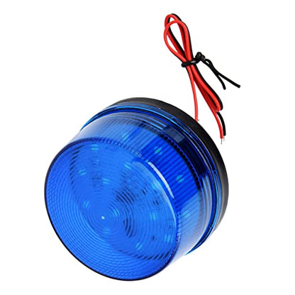 CHICIRIS LED Strobe Beacon Warning Signal Flashing Light for Security Alarm Blue Emergency Light for Home Office 1 X LED Flashing Alarm Lamp Without Sound