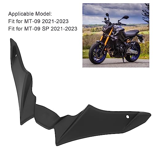 Aramox Front Beak Shockproof Motorcycle Aerodynamic Windshield Wing Cover Front Spoiler Winglet Aerodynamic Wing Kit Fit For MT?09 SP 2021 to 2023 (black) - color: black