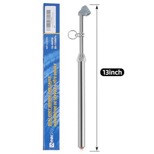 10-160LBS Tire Pressure Gauge for Car, Truck, Bike, Motorcycle, 80-1100kPa - style: Dual Head