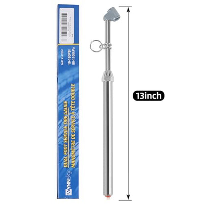 10-160LBS Tire Pressure Gauge for Car, Truck, Bike, Motorcycle, 80-1100kPa - style: Dual Head