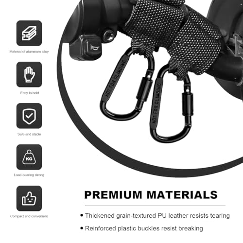 4PCS Hook for Hanging Helmet Headset, Multi-Purpose Motorcycle Carabiner Hook, Heavy Duty Strap Clip for Stroller Bike - color: 4pcs