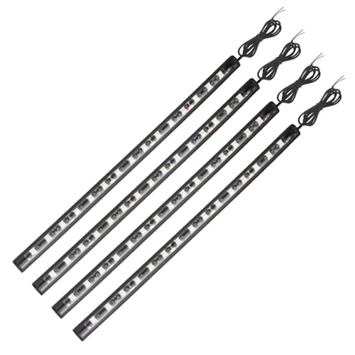 YM E-Bright White Golf Cart Lights Car Underglow Led Strip Lights for Marine Boat Deck Motorcycles Kayak Interior Exterior 5050 Chipset 15SMD Waterproof IP67 DC 12V(Pack of 4) - color: White