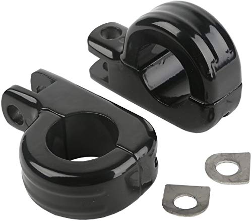 SLMOTO 1 1/4" Adjustable Engine Guard Highway Foot Peg Footpegs fits for Harley Davidson/Honda/Yamaha/Kawasaki/BSA/Norton/Triumph