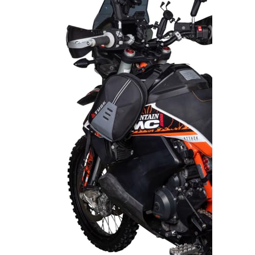 TUSK Sidekick Tank Saddle Bags Semi-Rigid Shell Tank Bags ADV Off-Road On-Road Motorcycle Camping Touring Tank Pannier Storage