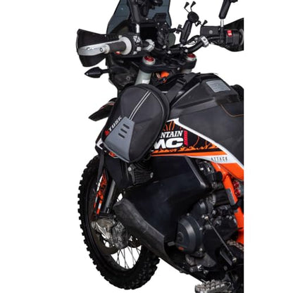 TUSK Sidekick Tank Saddle Bags Semi-Rigid Shell Tank Bags ADV Off-Road On-Road Motorcycle Camping Touring Tank Pannier Storage
