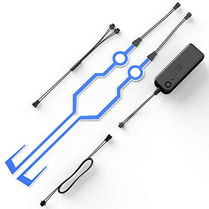 Light Strip For Motorcycle Helmet DIY Night Signal Light Luminous Stripe Sticker Motorcycle Light Strip Luminous Stickers Night Super brightness Water Resistant - color: Blue
