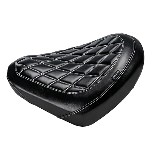 Motorcycle Rider Comfort Seat Fit for CMX1100 Rebel 1100 2021 2022 2023 2024 2025 2026, Leather Front Driver Saddle Solo Cushion Pad, Black w/Gray Stitching - color: Front - Black-B