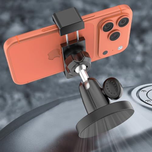 Magnetic Phone Holder for Motorcycle Gas Tank[Anti-Scratch]Strong Magnet Motorcycle Phone Mount for Harley Davidson, Indian Motorcycle, Kawasaki, Honda, Yamaha, BMW Motorrad, Fit iPhone 17 16