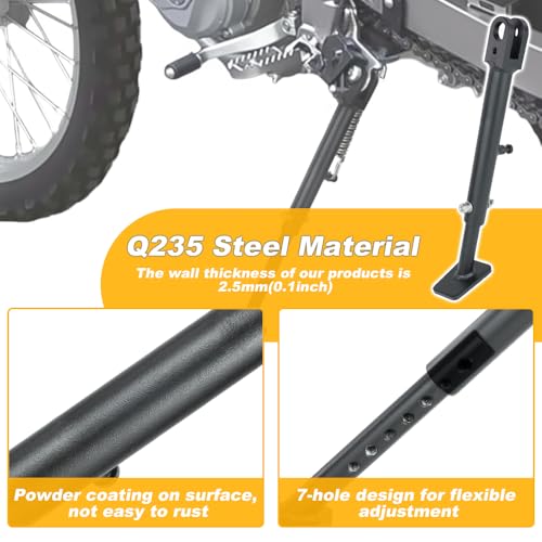 0-3'' Motorcycle Adjustable Kickstand Side Stand Fit for KLX230 2020-2026 Foot Side Support