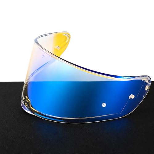 RIDERCO Sedici Strada 2 Visor Replacement, Motorcycle Helmet Face Shield Compatible with Strada 3 Citation FT2 Vector FF801 FF397 FF813, Revo Aurora Blue, Day and Night Use - color: Revo Aurora Blue