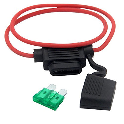 ZOOKOTO Inline Fuse Holder, ATC/ATO 16 AWG Gauge Copper Wire Car Auto Blade Fuse Waterproof with 30 AMP Fuse(2 Pack - size: 30A