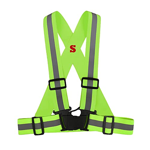 Kids Reflective Safety Vest | Lightweight,Adjustable & Elastic | Hi Vis Running Gear for Cycling,Jogging,Walking,Motorcycle,Outdoor Work/Strap - color: 1pc-yellow, size: Small