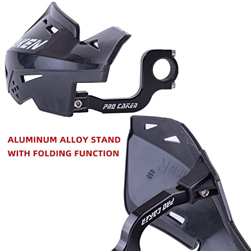 Universal 7/8" 22mm and 1 1/8" 28mm Handle Bar Hand Guards CNC Bracket for Dirt Bike Motocross ATV Scooter for CRF KLX KX LTR TRX SX SXF EXC XCW Grizzly Hawk 250 Bicycles-Black - color: Black