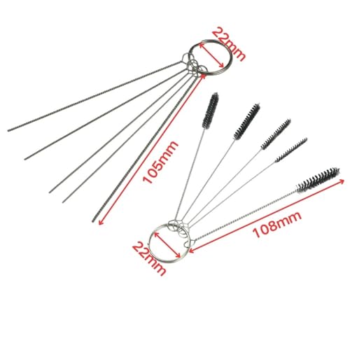 Carburetor Carbon Dirt Jet Remover Cleaning Needles Brushes Wires Set For Auto Motorcycle ATV Chainsaw