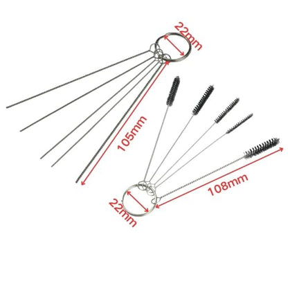 Carburetor Carbon Dirt Jet Remover Cleaning Needles Brushes Wires Set For Auto Motorcycle ATV Chainsaw
