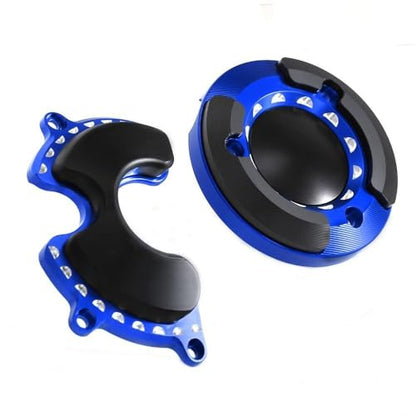 Monkey125 Left Right Engine Cover Protector Slider Compatible with Monkey 125 Super Cub C125 2018-2021 3D CNC Motorcycle Accessories Engine Crankcase Guard (Blue) - color: Blue2