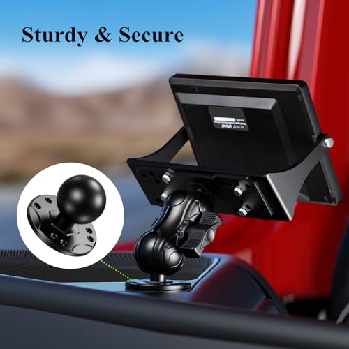BRCOVAN 2 PCS, 1.5'' Ball Mount with Aluminum Alloy AMPS Hole Round Plate | Compatible with RAM Mounts C Size 1.5 Inches Ball Double Socket Arm