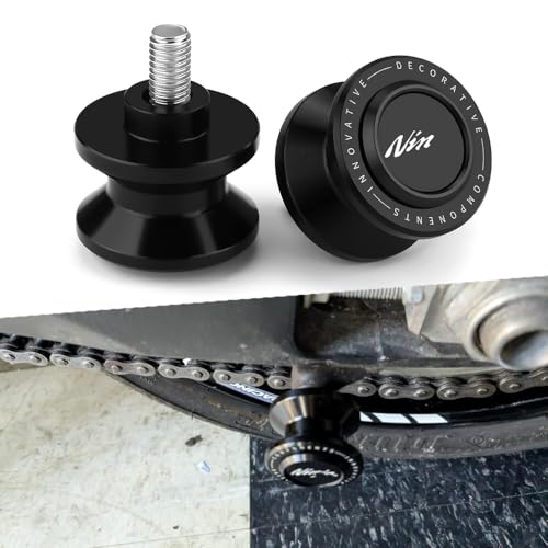 8MM Swingarm Spools Fit For Ninja 400 650 1000SX ZX-6R ZX-10R ZX-25R 2023 2024 2025 Rear Frame Stand NINJA 400 650 Swingarm Spools Frame Sliders ZX6R Accessory ZX10R Accessories BK - color: black