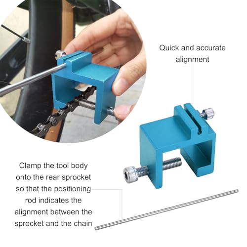 Chain Alignment Tool Suitable for Motorcycle ATV Dirt Bike Scooter Sprocket Chain Maintenance Quick Accurate Alignment Tool (Blue) - color: blue