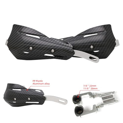 JFG RACING Dirt Bike Hand Guards Handguards - 7/8'' 22mm and 1 1/8'' 28mm with Universal Mounting Kits for Sur Ron Motorcycle MX Motocross Supermoto Racing ATV Quad KAYO -Imitation Carbon Fiber - color: imitation carbon fiber