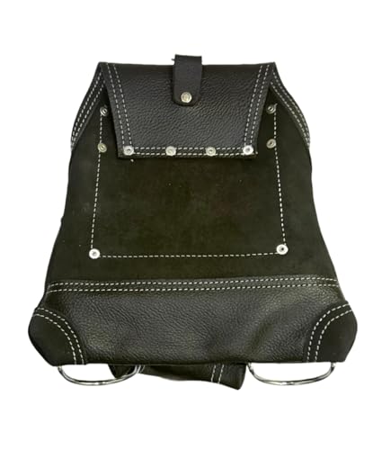 Zeluga 20-526 10 Pocket Rigger Heavy Duty Leather Tool Bag, Textured Black - color: Textured Black