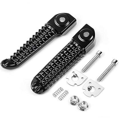 Yamaha Motorcycles Footrests Rear Foot Pegs For Yamaha YZF R1 2002-2014 and Yamaha YZF R6 2003-2017; Black - color: Black-Rear