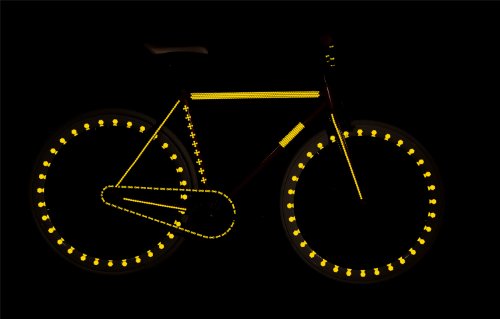 RydeSafe Reflective Decals - Hexagon Kit - Large - color: Yellow