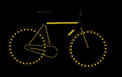 RydeSafe Reflective Decals - Hexagon Kit - Large - color: Yellow