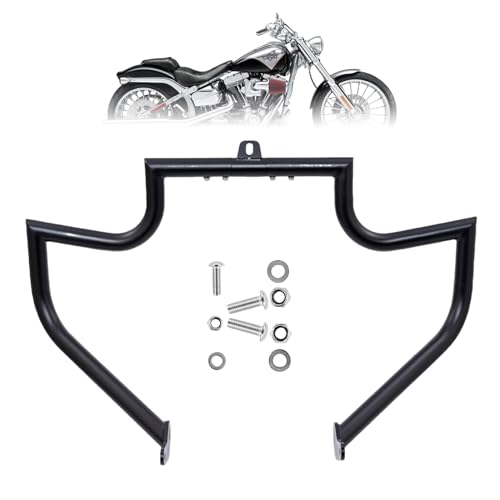 Kinglemc Crash Bar Engine Guard Highway Freeway Bar for Harley Davidson Breakout Blackline Rocker Softail Standard Custom Springer Deuce Night Train 2000-2017 (Matte Black) - color: Ordinary Style-Black