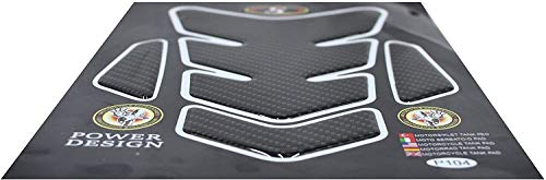 3D Motorcycle Carbon Fiber Vinyl Gel Gas Tank Pad Protector Decal and Sticker Tankpad. (New Generation Silicone-Based Adhesive) - color: Carbon F