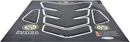 3D Motorcycle Carbon Fiber Vinyl Gel Gas Tank Pad Protector Decal and Sticker Tankpad. (New Generation Silicone-Based Adhesive) - color: Carbon F