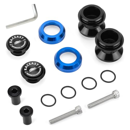 M6 Swing Arm Spool Sliders Universal CNC 6MM Rear Swingarm Sliders Stand Compatible With R7 YZF R1 R3 R6 R6S YZF600R FZ1 FZ6 FZ6R FZ8 FJ09 FZ09 FZ10 MT09 MT10 (Blue - M6) - color: Blue - M6