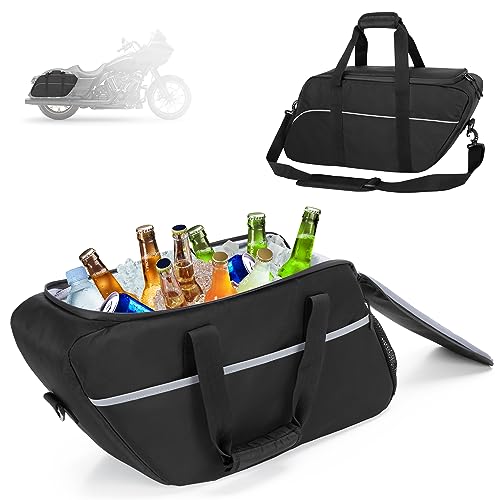 HODRANT Motorcycle Saddlebag Cooler, Leakproof Side Bag Liner Compatible With Harley Davidson 1993-2022 Touring Hard Saddlebag, Waterproof Insert Organizer, 1 Bag