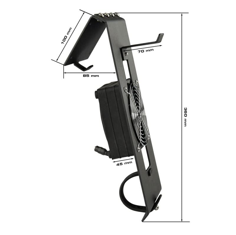Helmet Dryer Helmet Wall Mount Holder Rack with Ventilation Fan for Motorcycle Helmets, Coats, Gloves