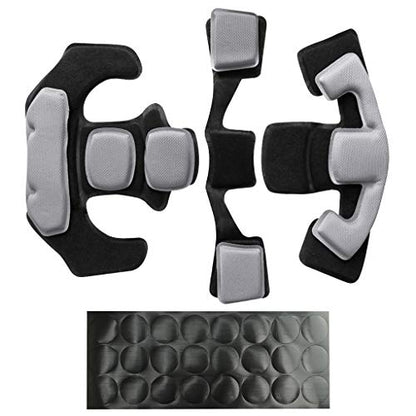 Tactical Helmet Pads - Universal Replacement Internal Memory Foam Pad Inserts for ACH, MICH, EXF Helmets - color: Grey-1st