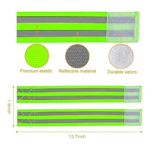 26pcs Reflective Bands Elastic Armband Wristband Ankle Leg Straps Kids Safety Reflector Tape Straps for Night Jogging Biking Running - color: Blue