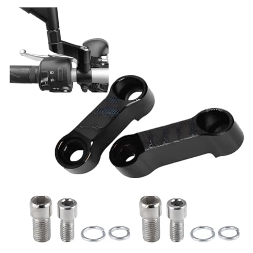 Motorcycle Mirror Extenders Rearview Mirror Extender 10mm 8mm Mirror Handlebar Mount Riser Extender Adapter Motorcycle Mirror Mount For Rearview Mirrors With M10 Or M8 Mounting Apertures