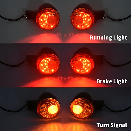 Motorcycle Amber Turn Signal Running Indicator Light Fit For Harley XL883 XL1200 Sportster 1992-2023