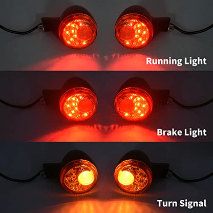 Motorcycle Amber Turn Signal Running Indicator Light Fit For Harley XL883 XL1200 Sportster 1992-2023