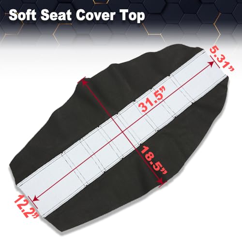PIT66 Motorcycle Soft Leather Seat Cover, Compatible with Honda CR125R CR250R CR500R CR80R CRF100F CRF125F CRF150F(Blue) - color: Blue
