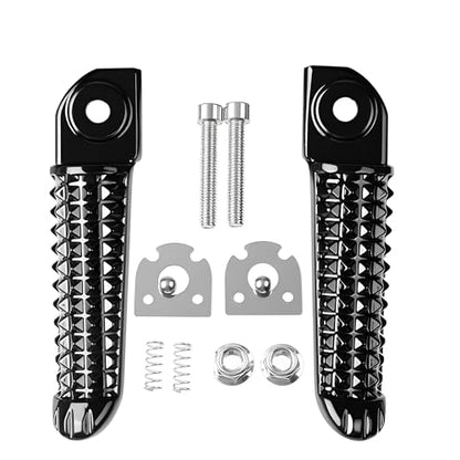 Yamaha Motorcycles Footrests Rear Foot Pegs For Yamaha YZF R1 2002-2014 and Yamaha YZF R6 2003-2017; Black - color: Black-Rear